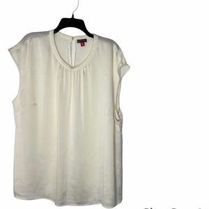 Vince Camuto Sleeveless Blouse Pearl Ivory Size 3X